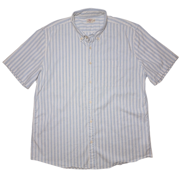 Faherty Breeze Sky Shell Stripe Short Sleeve Shirt XXL - Picture 2 of 7